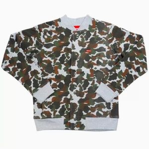 SUPREME 12AW Snap Front Sweat Jacket GREEN XL
